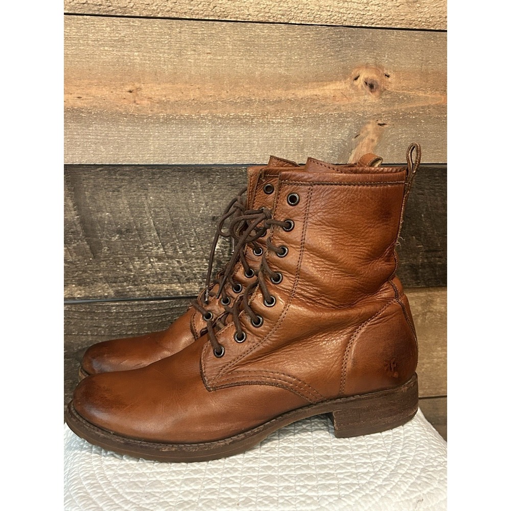 Women's‎ Vintage FRYE Veronica LEATHER Lace-up BOOTS 10 B